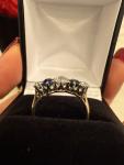Antique Art Deco Diamond and Sapphire Gold Ring