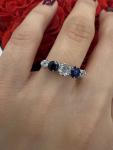 Antique Art Deco Diamond and Sapphire Gold Ring