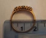 Vintage Sapphire Gold Engagement Ring with Box