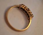 Vintage Sapphire Gold Engagement Ring with Box