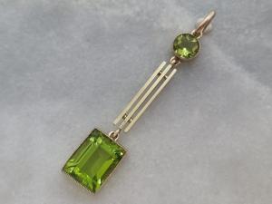 Art Deco 9ct Yellow Gold Lavalier Pendant