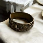 Victorian Brass Hinged Cuff Bracelet