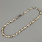 Vintage Silver Tone Bookchain Necklace