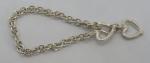 Vintage Art Deco Sterling Silver Heart Bracelet