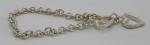 Vintage Art Deco Sterling Silver Heart Bracelet