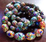 Art Deco Multi-Color Glass Bead Necklace