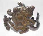 Art Nouveau Gilt Metal Antique Bracelet Bangle