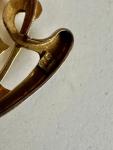 Vintage Art Nouveau 9K Gold Pink Sapphire Pendant