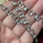 Antique Art Deco Rivière Necklace with Crystal Stones