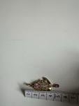 Vintage Art Nouveau 9K Gold Pink Sapphire Pendant