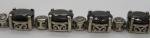 Vintage Art Deco Sterling Silver Smoky Quartz Bracelet