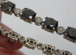 Vintage Art Deco Sterling Silver Smoky Quartz Bracelet