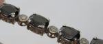 Vintage Art Deco Sterling Silver Smoky Quartz Bracelet