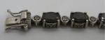 Vintage Art Deco Sterling Silver Smoky Quartz Bracelet