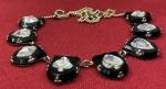Victorian Jet and Crystal Playing Cards Necklace