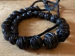 Whitby Jet Graduated Carved Bead Necklace