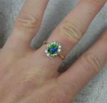 Vintage Enamel and Diamond 15ct Gold Ring