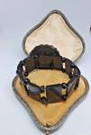 Victorian Whitby Jet and Mother of Pearl Cuff