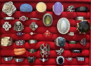 Assorted Vintage and Modern Costume Rings Lot
