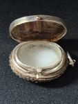 Antique Silver Enamel Watteau Locket Pendant