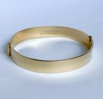Ladies Floral Etched Antique Rolled Gold Bangle