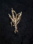 Vintage Lavender Bouquet Brooch - Antique Floral Gift