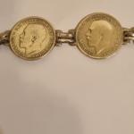 Antique Sterling Silver Threepence Coin Bracelet