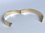 Ladies Floral Etched Antique Rolled Gold Bangle