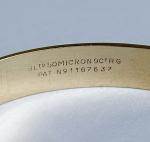Ladies Floral Etched Antique Rolled Gold Bangle