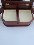 Vintage Wooden Mele Jewelry Box with Swing-Out Sides