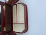 Vintage Wooden Mele Jewelry Box with Swing-Out Sides
