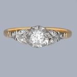 1920s Vintage Diamond Solitaire Engagement Ring