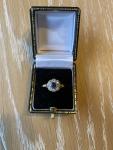 1920s Antique Sapphire and Diamond Cluster Ring