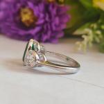 Vintage Art Deco 14K White Gold Emerald Ring