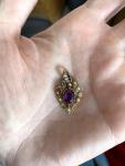 15ct Gold Amethyst and Pearl Antique Pendant