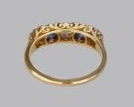 Edwardian 18ct Gold Diamond Sapphire Five Stone Ring