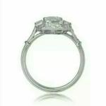 Art Deco Emerald Diamond Halo Vintage Ring