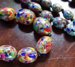 Art Deco Multi-Color Glass Bead Necklace