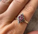 9ct Yellow Gold Ruby and Diamond Ring