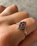 9ct Yellow Gold Ruby and Diamond Ring