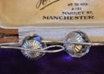 Charming Art Deco Sterling Silver Paste Earrings
