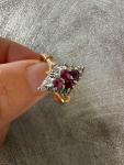 9ct Yellow Gold Ruby and Diamond Ring
