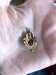 15ct Gold Amethyst and Pearl Antique Pendant