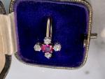 Vintage Ruby and Diamond 18ct Gold Ring