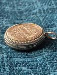 Antique Knights Templar Yellow Metal Locket Pendant