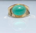 Antique 8ct Chrysoprase Statement Pinky Ring
