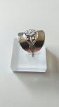 Antique 1931 Sterling Silver Floral Spoon Ring
