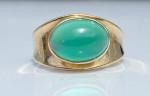 Antique 8ct Chrysoprase Statement Pinky Ring