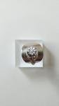 Antique 1931 Sterling Silver Floral Spoon Ring