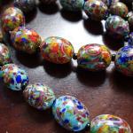 Art Deco Multi-Color Glass Bead Necklace